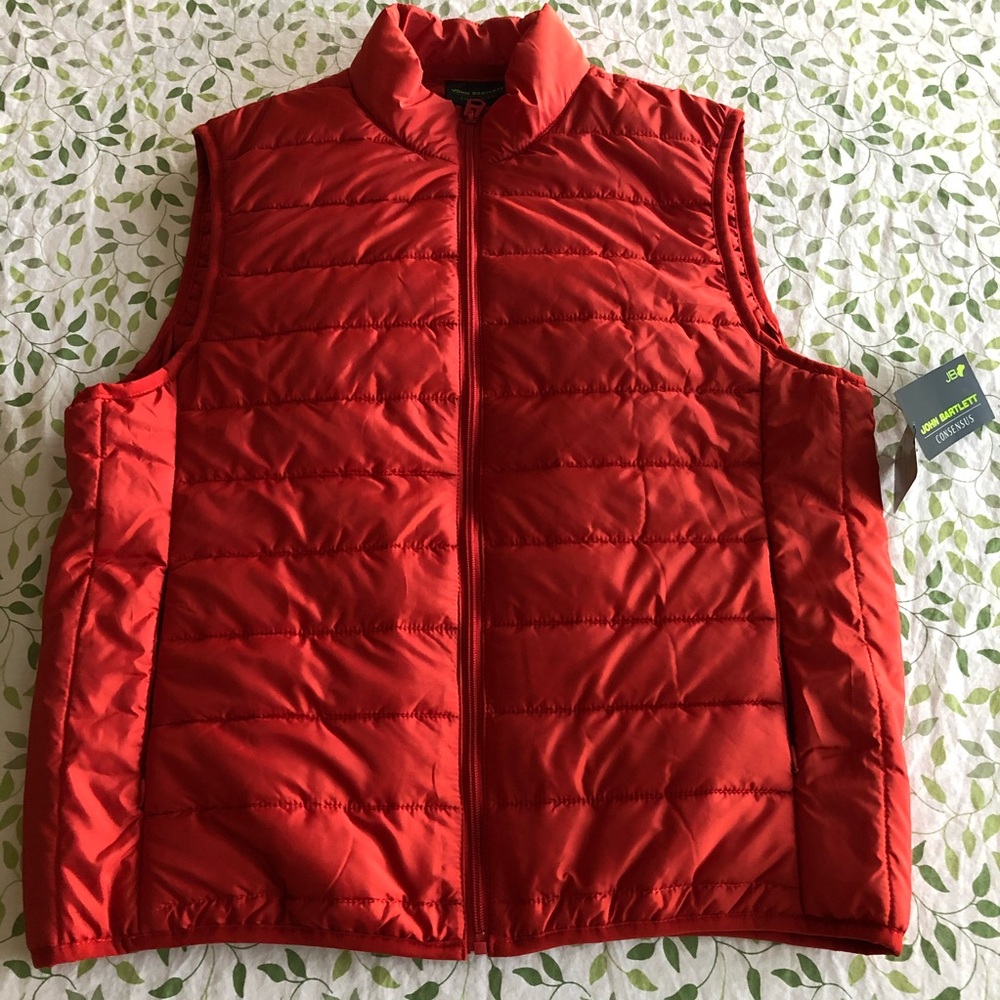 NWT - Orange Puffer Vest